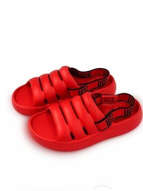 UGG Red Strap Slide Sandals Men’s 9 | Comfort Foam Slides